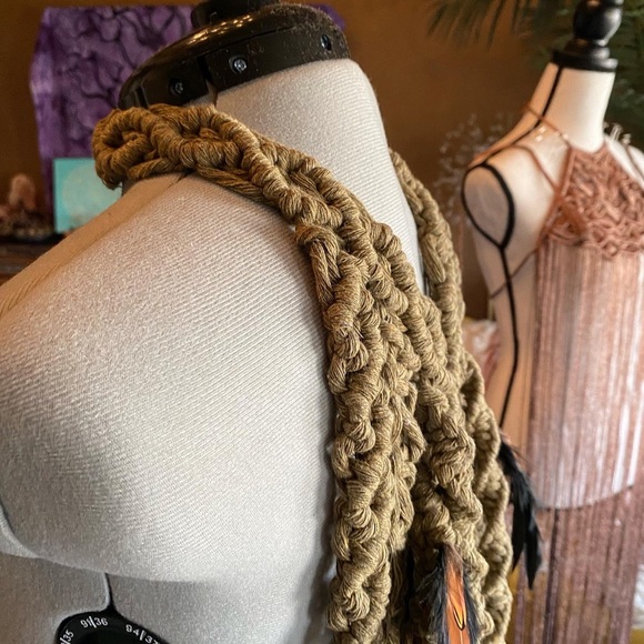 Handmade Macrame Crochet Headband Festival GoodVibeGoda - Picture 9 of 11